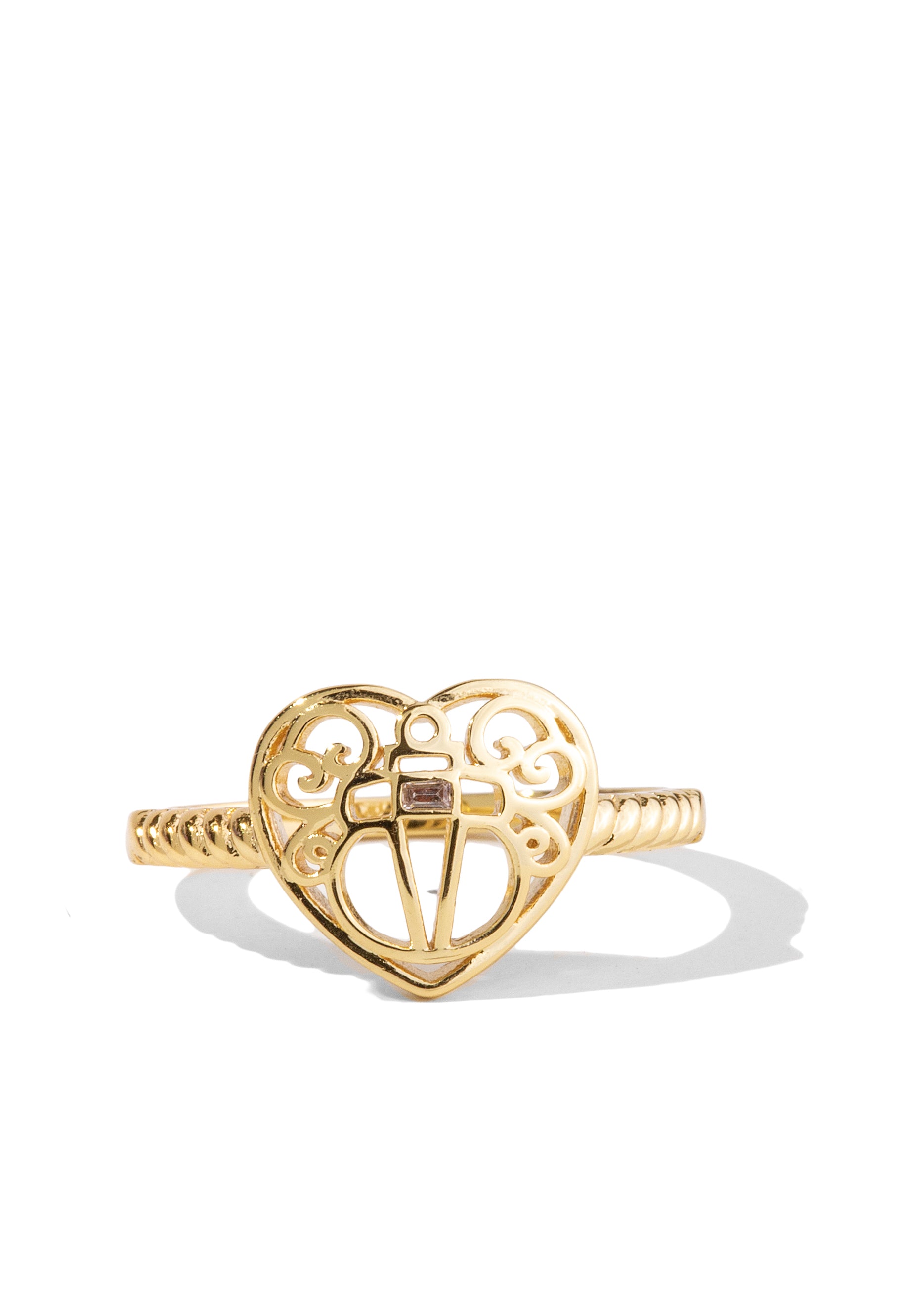 Gold Heart Ring | Round Table by Oomiay