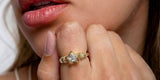 Starlight ring worn on the hand