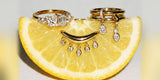 Oomiay rings on a slice of lemon