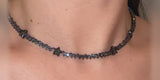 Mystic Topaz Star Tennis Necklace in Black Gold, worn