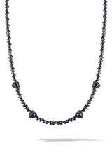 Heart Tennis Bracelet - Black Gold