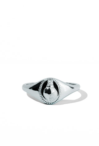 Conch Shell Signet | Sterling Silver Ring