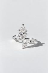 Comet Marquise Diamond Ring | Sterling Silver by Oomiay