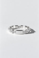 Link Diamond Ring | Sterling Silver by Oomiay