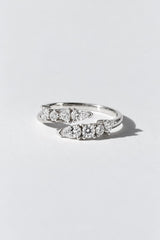 Crossover Diamond Ring | Sterling Silver by Oomiay