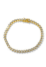 Gold Bezel Tennis Bracelet