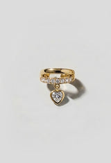 Gold Heart Ear Cuff