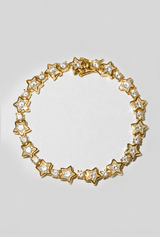 Gold Star Bezel Tennis Bracelet
