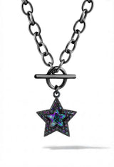 Mystic Black Star Toggle Chain Necklace