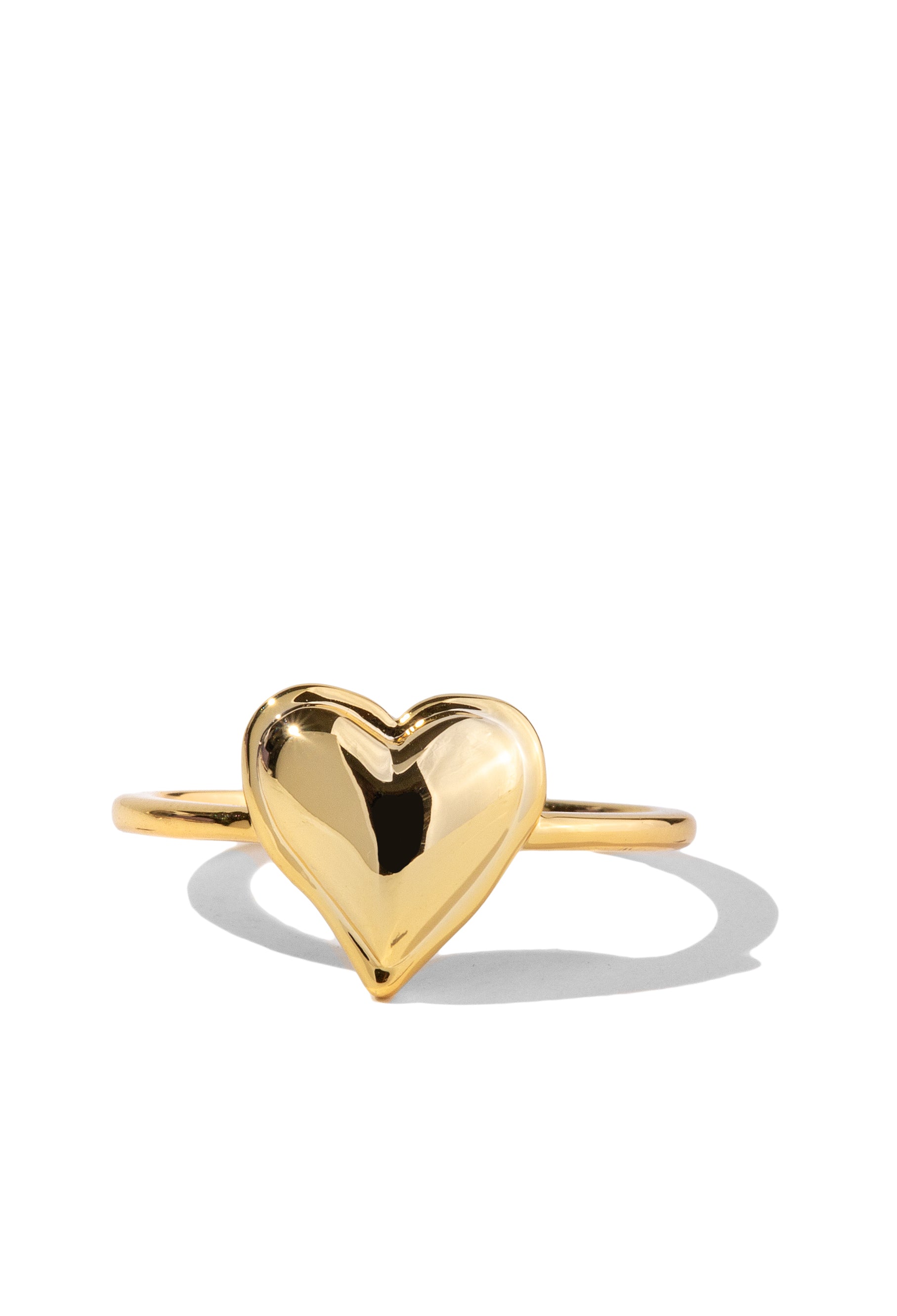 Puffy Gold Heart Ring