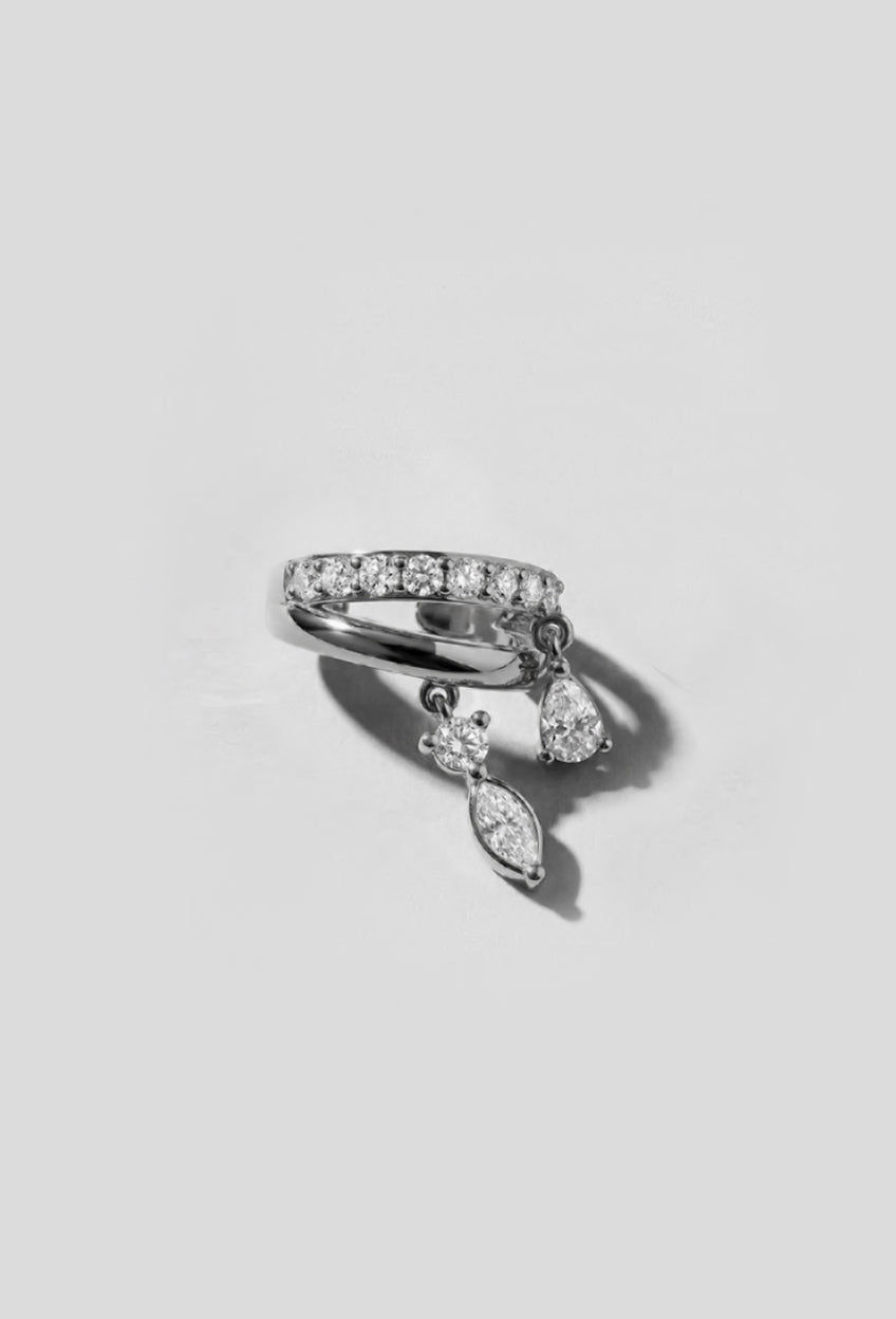 Silver Dangle Ear Cuff