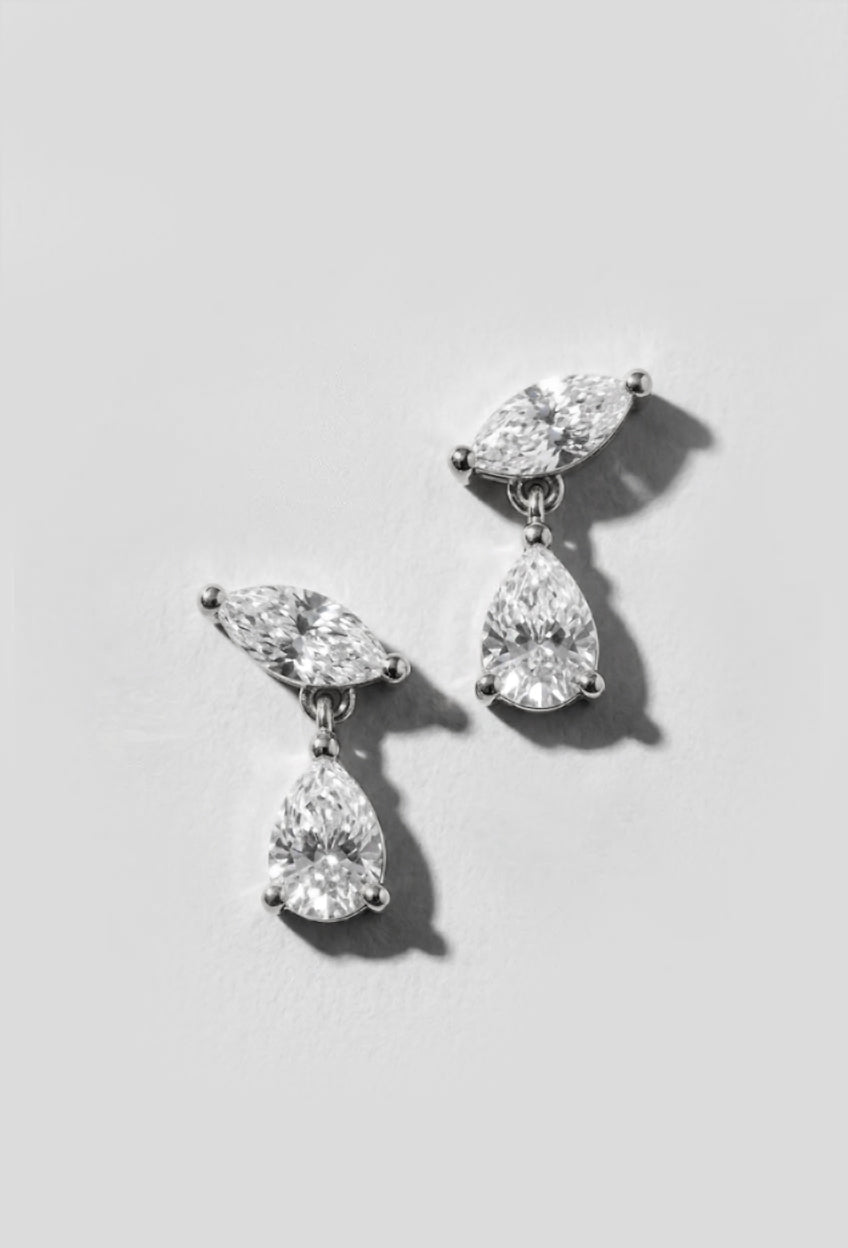 Silver Gemma Earrings