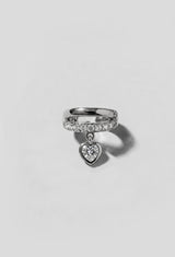 Silver Heart Ear Cuff