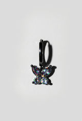 Black Butterfly Huggie Earring