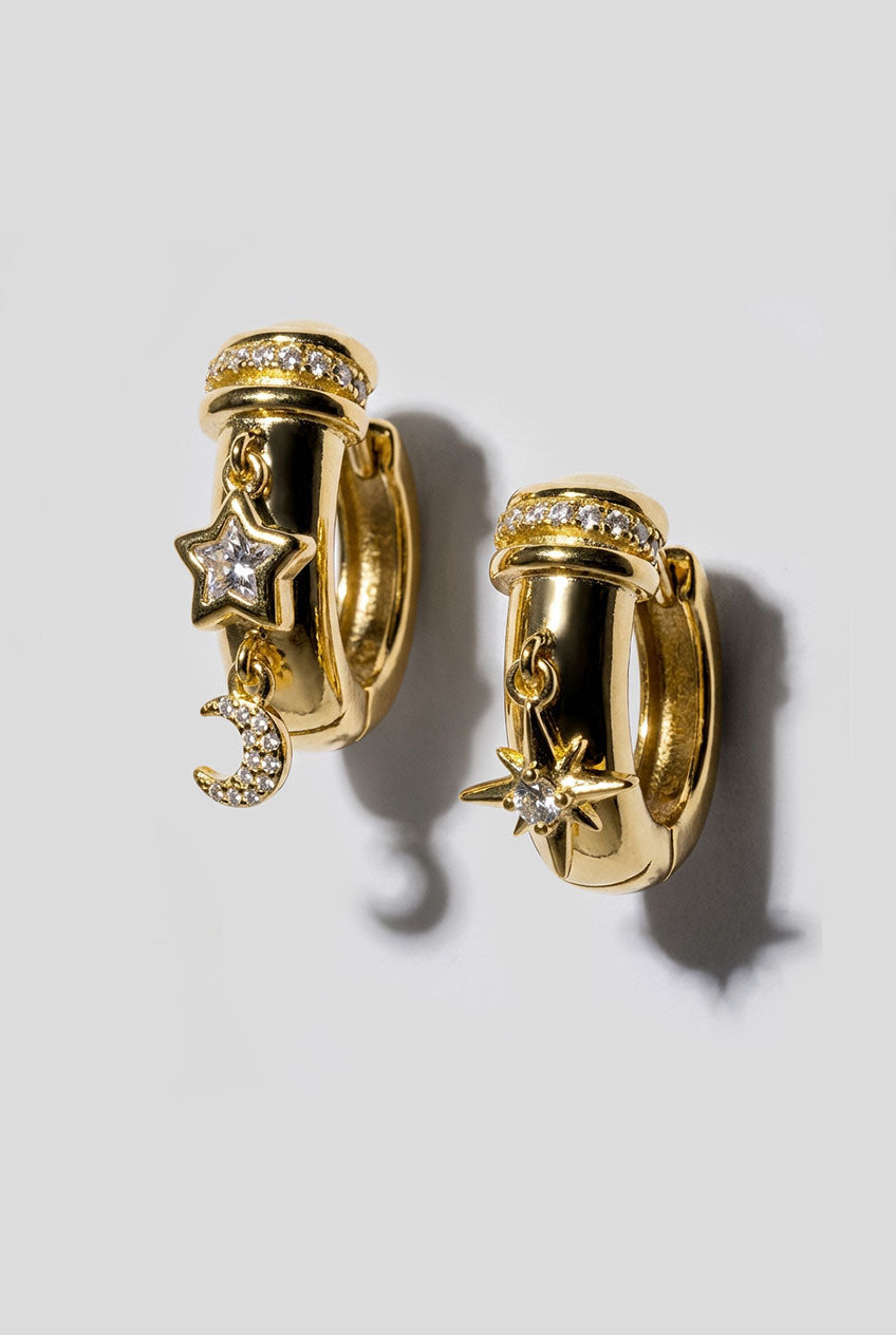 Gold Celestial Earrings