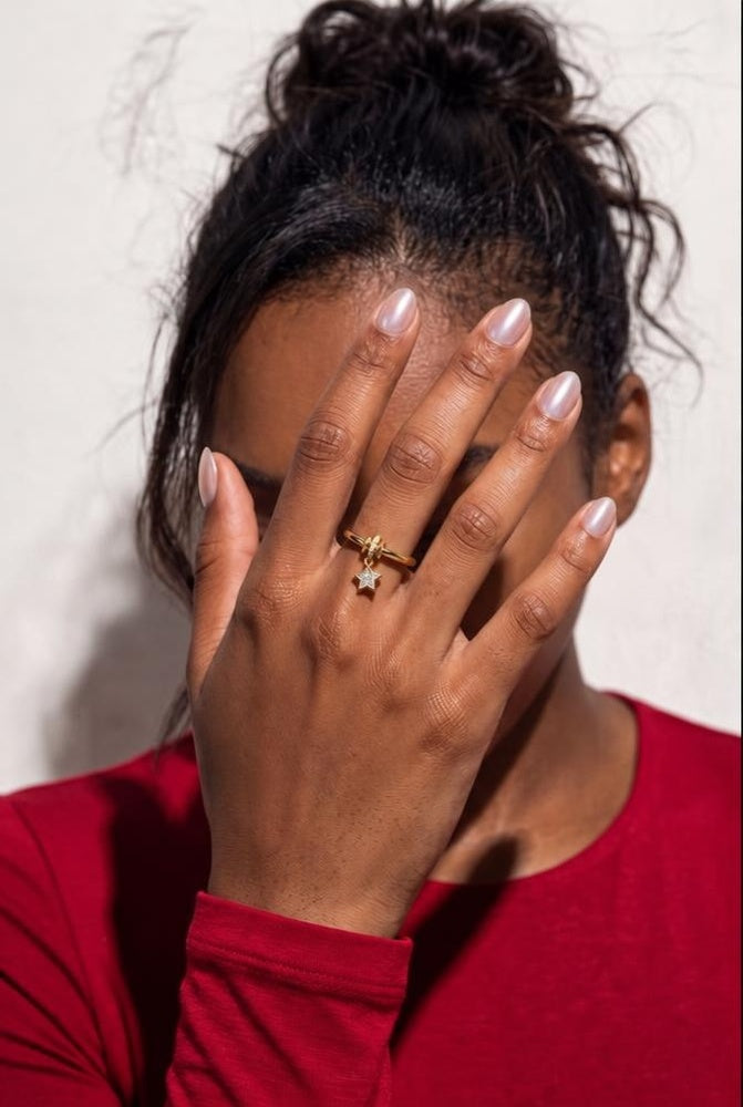 Champagne Ring on model