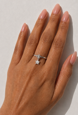 Champagne | Sterling Silver Ring worn on hand