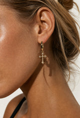 Cross Huggie Earring