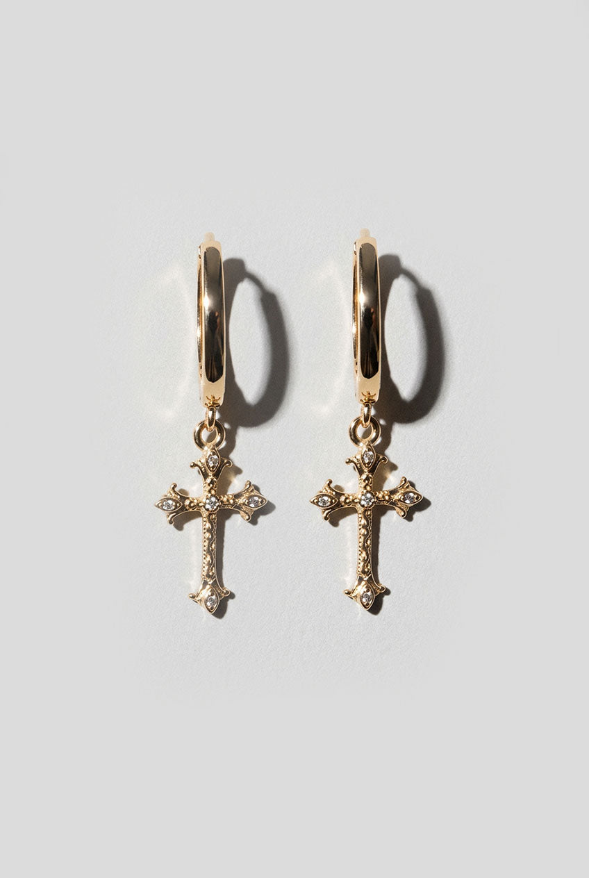 Cross Huggie Earring