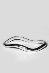 Silver Marquise Bangle