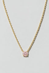 Pink Diamond Necklace | 14K Solid Gold