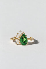 Sage Fine 14K Ring Emerald Gemstone