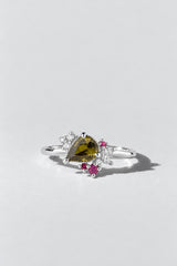 Succulent Fine 14K Ring Sterling Silver Peridot Gemstone
