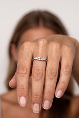 Galaxy Sterling Silver Ring on model