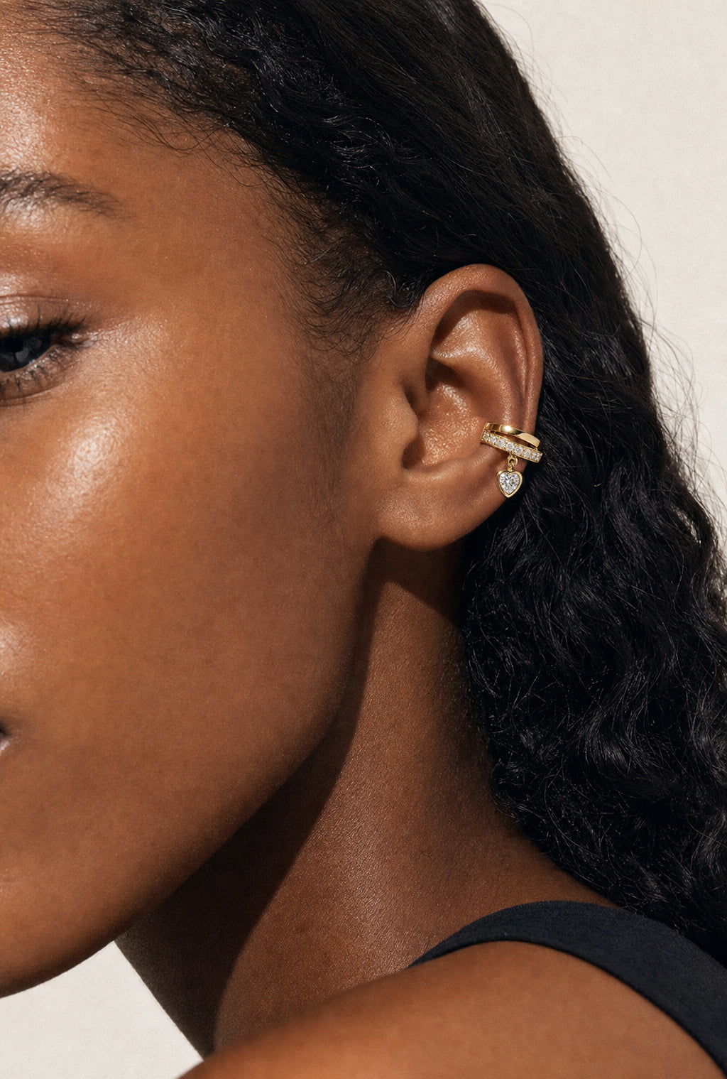 Gold Heart Ear Cuff