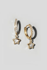 Gold Star Bezel Huggies