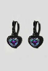 Vintage Mystic Topaz Heart Earrings