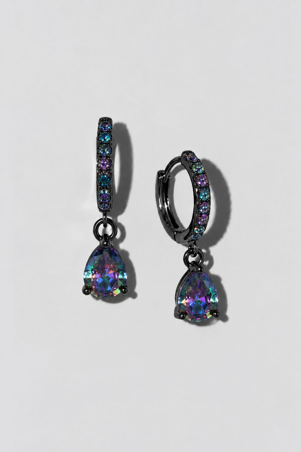Mystic Topaz Pear Huggies