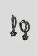 Mystic Topaz Star Bezel Huggies