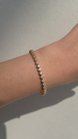 Gold Bezel Tennis Bracelet