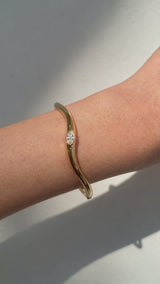 Gold Marquise Bangle