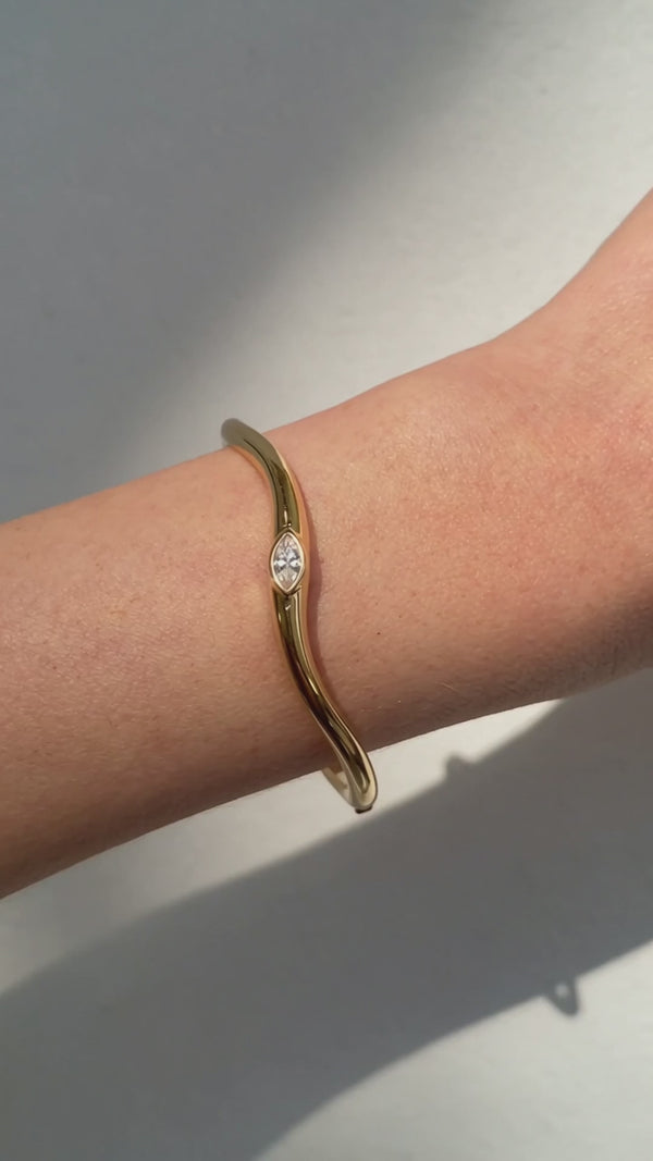 Gold Marquise Bangle