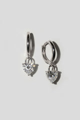 Silver Heart Huggies