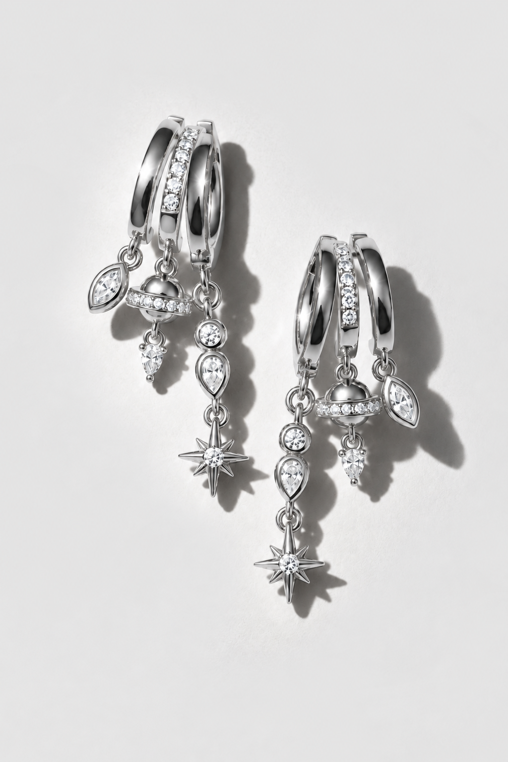 Silver Vesper Dangle Earrings