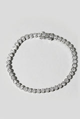 Silver Bezel Tennis Bracelet