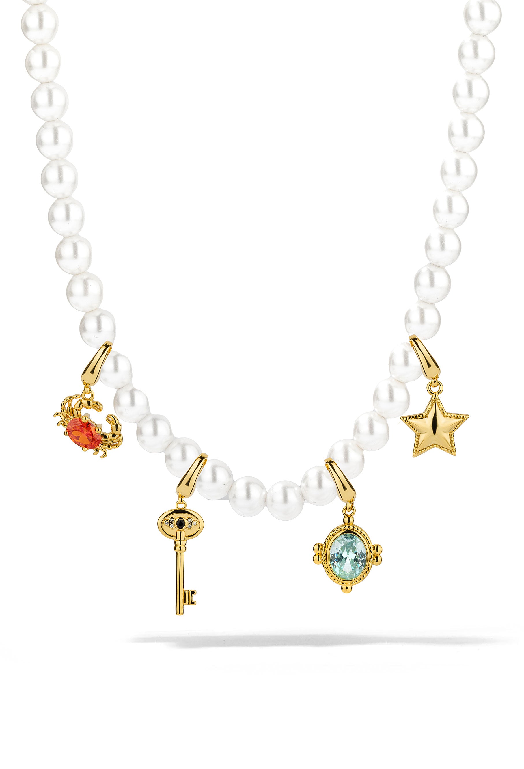 Siren Pearl Charm Necklace Set