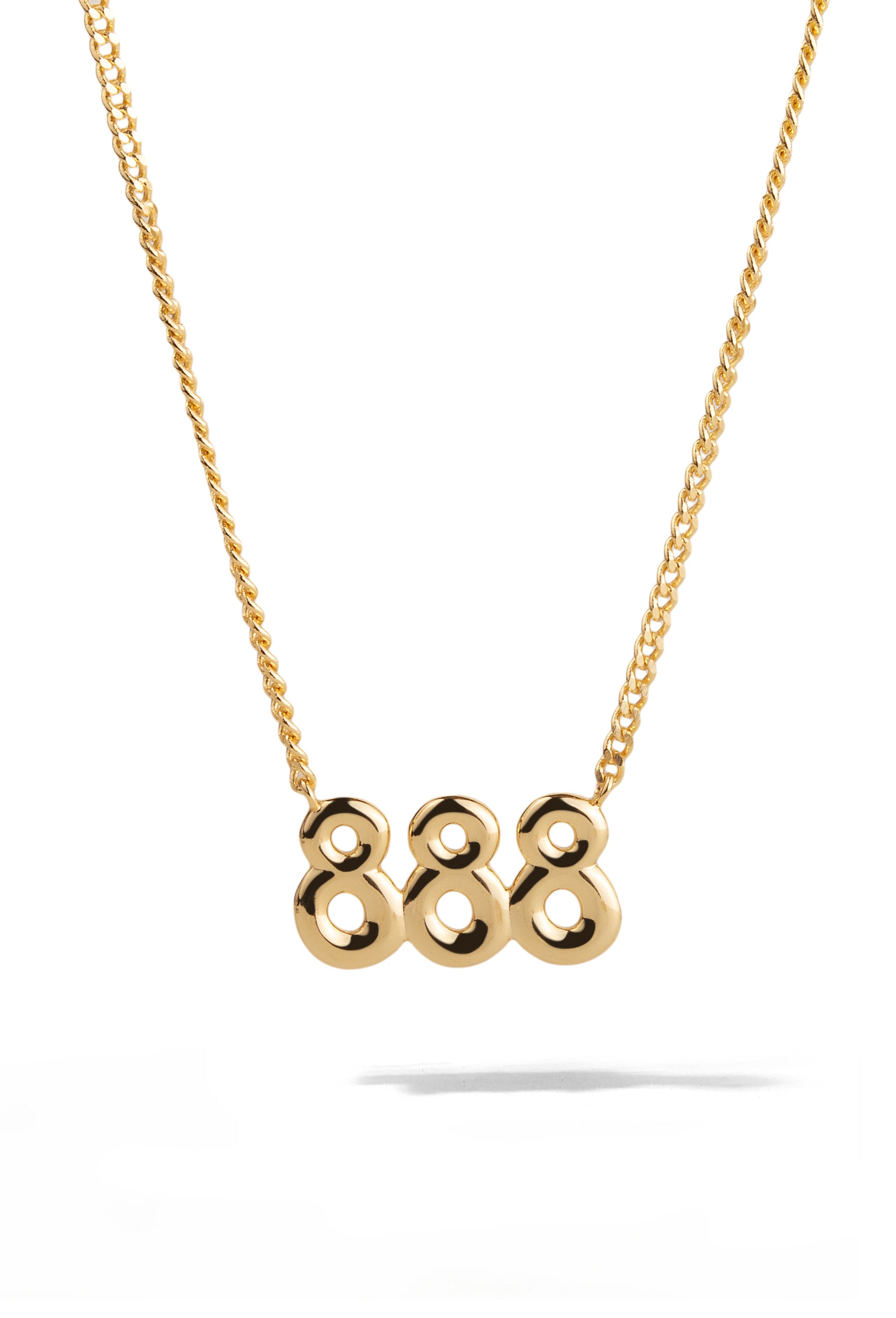 888 Angel Number Gold Necklace | Abundance