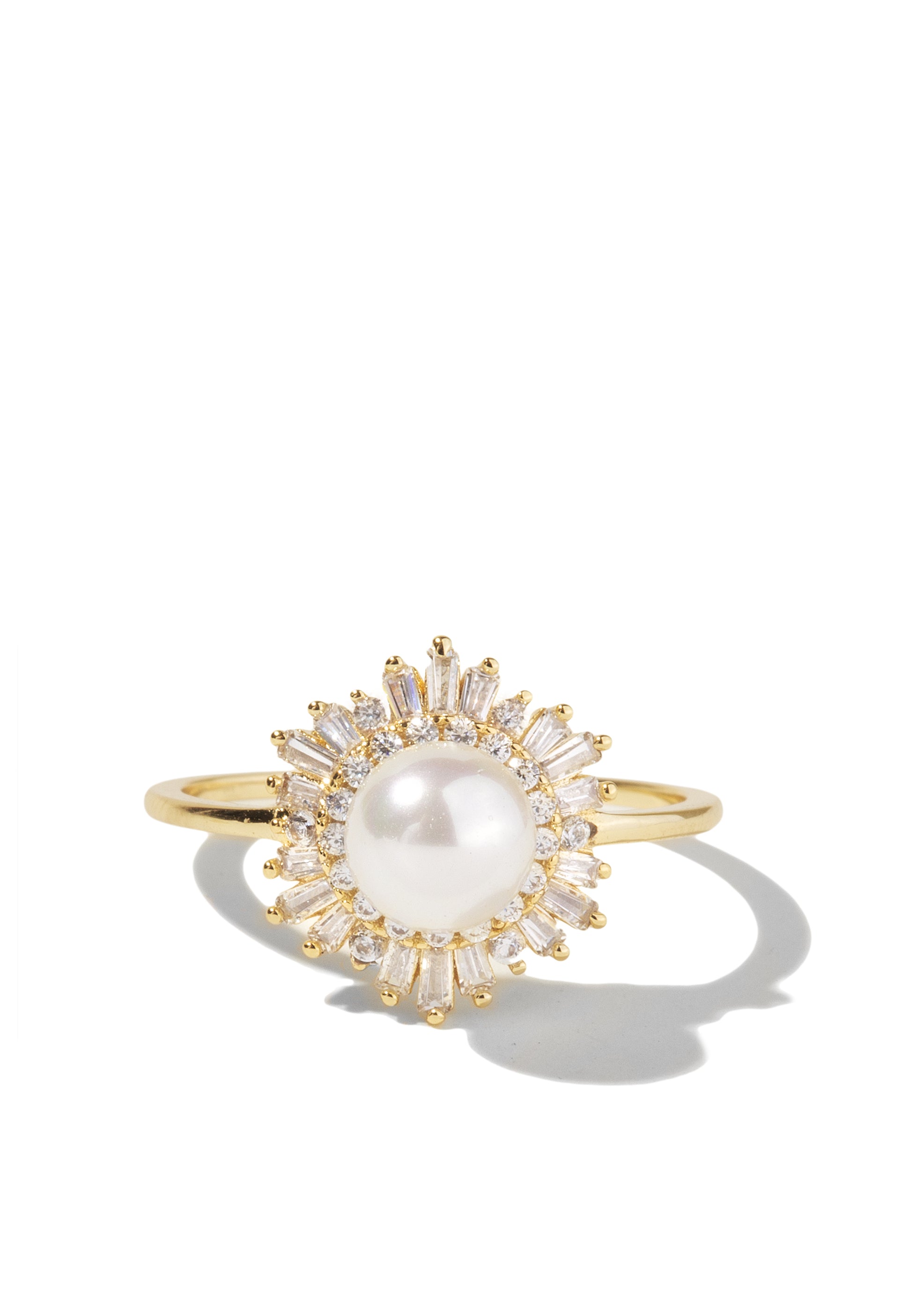 Cring Coco Sale Hawaiian Ring with Pearls Women's Gold Plated